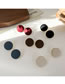 Fashion Black Alloy Leather Round Earrings