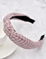 Fashion Pink Houndstooth Knotted Headband