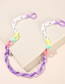 Fashion Purple Color Plastic Color Matching Chain Twist Glasses Chain