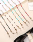 Fashion Lake Blue Color Matching Beige Bead Beaded Glasses Chain