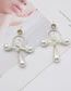 Fashion White Alloy Frosted Birdcage Pearl Stud Earrings