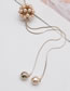 Fashion Gold Alloy Geometric Pearl Pull Necklace