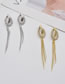 Fashion Gold Metallic Diamond Tassel Earrings