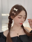 Fashion Light Coffee Bow Hair Rope Acrylic Bow Hair Tie