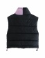 Fashion Black Drawstring Zipper Vest