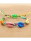 Fashion Color Mixed Color Shell Braided Bracelet