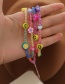 Fashion Color Flower Smiley Soft Ceramic Beaded Mobile Phone Chain