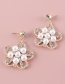 Fashion Gold Color Alloy Flower Hollow Earrings