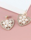 Fashion Gold Color Alloy Love Pearl Earrings