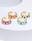 Fashion White Gold-plated Copper Dripping Eye Ring