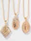 Fashion 3# Virgin Mary Embossed Necklace