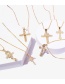 Fashion 4# Micro Zirconium Cross Necklace