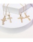 Fashion 5# Micro Zirconium Cross Necklace