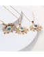 Fashion Blue Micro Diamond Eye Necklace