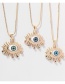 Fashion Blue Micro Diamond Eye Necklace