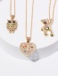 Fashion Owl Alloy Bear Love Owl Necklace