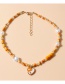 Fashion Orange Dripping Love Tai Chi Beaded Necklace