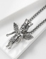 Fashion Steel Color Stainless Steel Angel Inlaid Zirconium Necklace