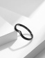 Fashion Black Titanium Steel Smooth Plain Ring Ring