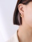 Fashion Pair Of Steel Detachable Earrings Titanium Steel Double Ring Ear Studs