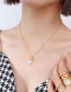 Fashion Rose Necklace 40+5cm Titanium Steel Irregular White Sea Shell Pentagram Necklace