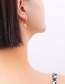 Fashion Pair Of Gold Coloren Cupid Earrings Titanium Steel Cupid Ear Ring