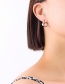 Fashion Gold Color Titanium Steel Geometric Heart-shaped Earrings