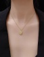 Fashion Gold Color Titanium Steel Special-shaped Bump Necklace