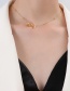 Fashion Gold Color Titanium Steel Rose Necklace