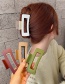 Fashion White Coffee Color Double-sided Gripping Clip Resin Square Color-blocking Gripper