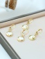 Fashion Gold Titanium Steel Drop Oil Love Earrings