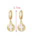 Fashion Gold Titanium Steel Dripping Crescent Earrings