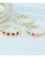 Fashion Color Copper Drop Oil Five-pointed Star Ring