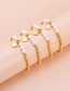 Fashion Gold Copper Drop Oil Pearl Five-pointed Star Beaded Bracelet