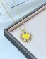 Fashion White Copper Inlaid Zirconium Drop Oil Love Smile Necklace