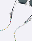 Fashion Whole Set Two-piece Stainless Steel Colorful Crystal Beaded Glasses Chain