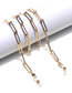 Fashion Metal Copper Rectangular Glasses Chain