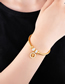 Fashion Gold Stainless Steel Diamond Cross Snake Bone Bracelet