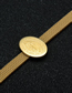 Fashion Gold Stainless Steel Portrait Medallion Bracelet