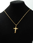 Fashion Silver (with Picture Chain) Stainless Steel Jesus Cross Necklace