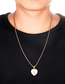 Fashion Gold Stainless Steel Love Shell Virgin Mary Necklace