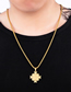 Fashion Gold (with Picture Chain) Stainless Steel Cross Portrait Necklace