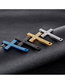 Fashion Black (including Black O-chain) Stainless Steel Scripture Cross Necklace