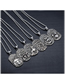 Fashion Golden Pisces (with Picture Chain) Stainless Steel Ancient Greek Zodiac Black Diamond Necklace