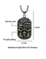 Fashion Leo (with Picture Chain) Stainless Steel Ancient Greek Zodiac Black Diamond Necklace