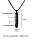 Fashion Black (including Picture Chain) Stainless Steel Bible Verse Cross Bullet Necklace