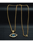 Fashion With Chain Stainless Steel Diamond Eye Necklace