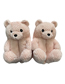 Fashion Sequin Brown Plush Sequin Teddy Bear Cotton Slippers