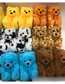 Fashion Color Children's Plush Teddy Bear Slippers