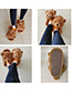 Fashion Brown (adult Sandals) Adult Plush Teddy Bear Leaky Toe Slippers